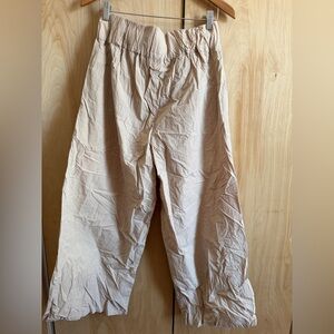 Beige Wide-Leg Pants Honest Cotton